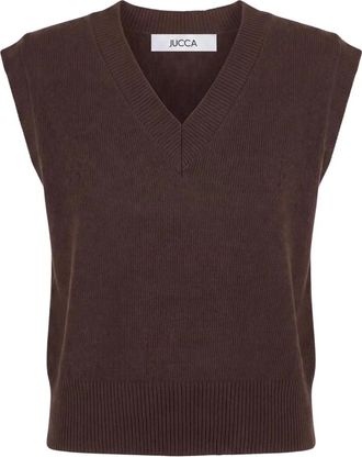 Jucca Jersey de pico - Knitwear - Mujer - Marr&oacute;n - XS