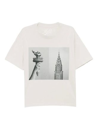 Melt graphic-print T-shirt - Neutrals