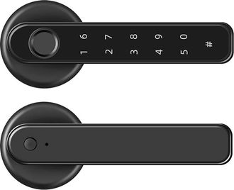 OEM Cerradura De Puerta Inteligente Con Huella Dactilar Sin Llave 3 En 1, Desbloqueo De Palanca Inteligente Con Huella Dactilar/teclado/c&oacute;digo/llave Para 
