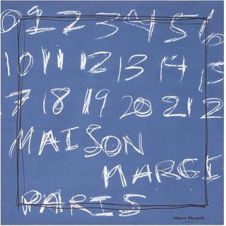 Maison Margiela Blue Silk Scarf