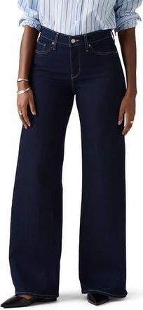 Levi's 318 Shaping Mid Rise Wide Leg Jeans in Darkest Sky at Nordstrom Rack, Size 31 32