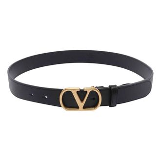 Valentino SS26 Garavani V Logo Signature Belt Bldck T0SM3IYR0NO