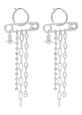 Vivienne Westwood Ginetta Safety-pin Drop Earrings - Silver - One Size