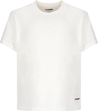 Jil Sander 3-Pack T-shirtset met korte mouwen - Dames - T-shirts - Wit - S - Katoen - Tops