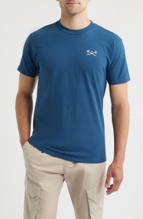 Dark Seas Go-To V2 Embroidered T-Shirt in Harbor Blue at Nordstrom, Size Xx-Large