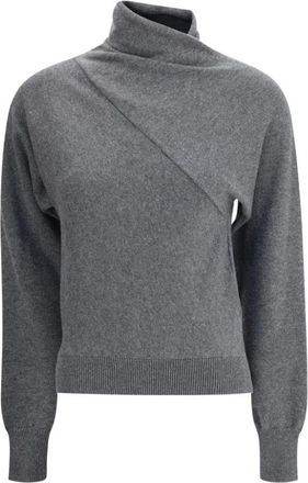 Tom Ford Kasjmier Coltrui Sweater - Dames - Cashmere truien - Grijs - M - Kasjmier - Truien & Vesten
