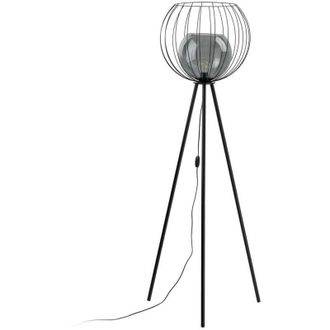 Luminosa Light Designs TK Universo L&aacute;mpara de pie con tr&iacute;pode y marco de alambre, color negro, 1 bombilla E27