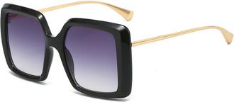 Generic Oversized Double Color Gradient Sunglasses For Women Fashion Shades UV400 Punk Men Sun Glasses,Black Gray 2026