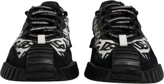 Dolce & Gabbana Black Logo Lace Up Low Top NS1 Sneakers Mens Shoes (Pre-Owned)