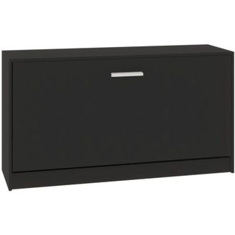 vidaXL Shoe Bench Black 80x24x45 cm Engineered Wood vidaXL