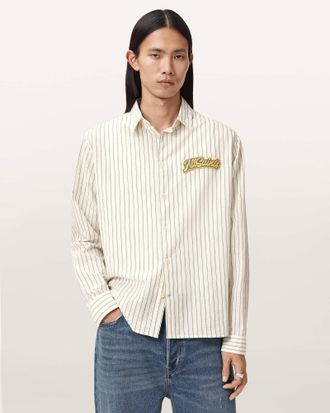 AllSaints Cotton Samuel Relaxed Fit Shirt, Size: XXL