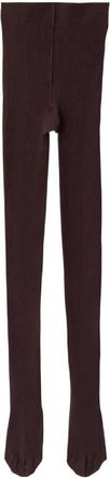 Burberry Ribbed Fine Wool Blend Tights, Size Medium