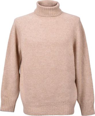 Brunello Cucinelli Light Camel Wool Turtleneck Sweater, Brand Size 50 (US Size 40)