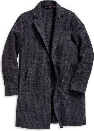 Billy Reid Subtle Plaid Boiled Wool Coat in Black/Multi at Nordstrom Rack, Size Medium