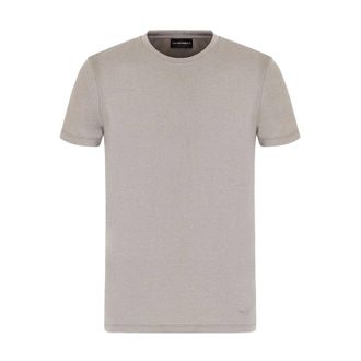 Emporio Armani EA7 Heren Slim T-Shirt met Korte Mouwen (Grijs)