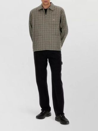 Awake NY checked shirt jacket long sleeves pockets