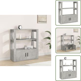 vidaXL The Living Store Credenza Grigio Cemento 80x30x90 cm in Legno Multistrato - Credenza grigio cemento