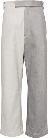 Thom Browne two-tone denim jeans - men - Cotton - 2 - Grey