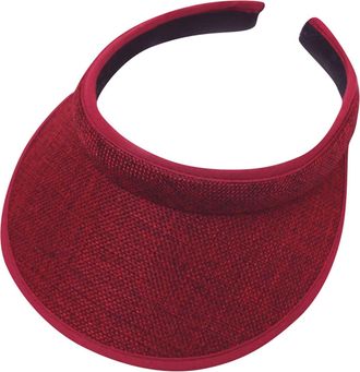 Generic Mother - Daughter Breathable Mesh Visor Hat Set - Adjustable Fit, Ideal for Sun Protection in Outdoor Bonding Activities Wine