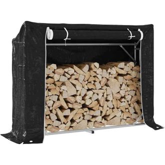 vidaXL Le&ntilde;ero Cubierta Lluvia 151x40,5x110,5 Cm Acero Galvanizado Vidaxl