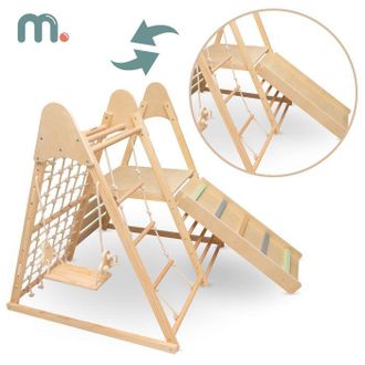 OEM Area Giochi - Mamabrum - Xl 5 In 1 - Scivolo - Altalena - Muro Di Arrampicata