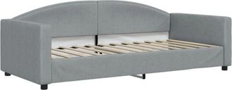 vidaXL Sofá cama sin colchón tela gris claro 90x200 cm Vidaxl