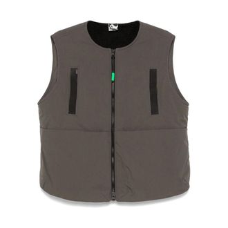 GR10K Vests, male, Gray, Size: XL Padded Vest with Contemporary Design