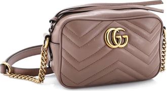 Gucci GG Marmont Shoulder Bag Matelasse Leather Mini crossbody bag - Beige