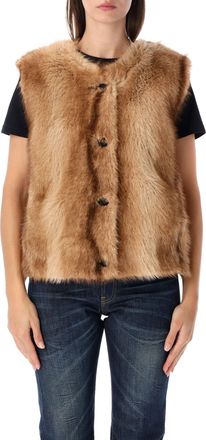 Urban Code Vest Fur Boxy Plush Fur Vest