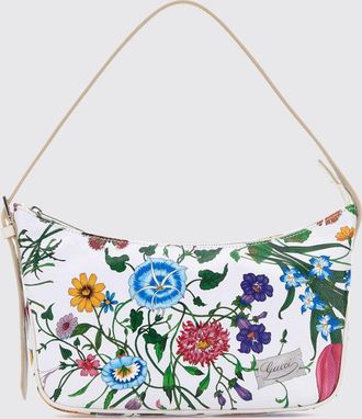 Gucci Borsa a spalla mini Lady Lunetta in cotone spalmato con stampa floreale