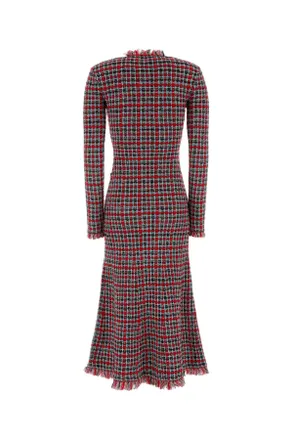 Self Portrait Check Dress - Red