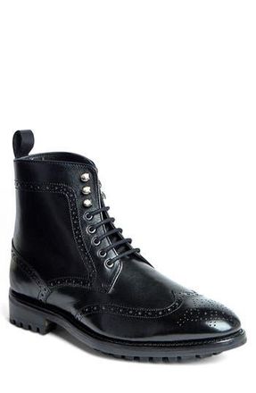 Anthony Veer Grant Wingtip Lace-Up Boot in Black at Nordstrom Rack, Size 8.5