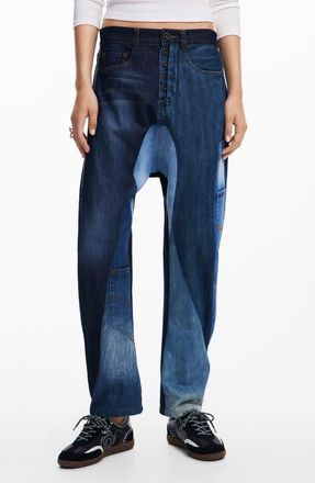 Desigual Herita Straight Leg Jeans in Blue at Nordstrom, Size 42