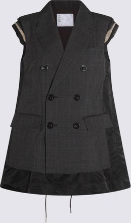 sacai Jackets Grigio-Donna