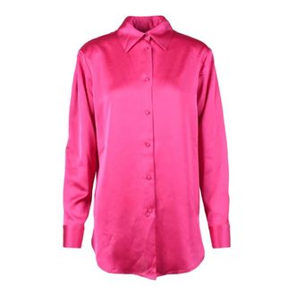 Nineminutes Dames, Blouses & Shirts, Roze, Maat: S Poliester