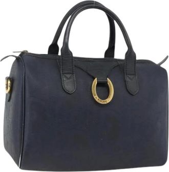 Dior Pre-owned Handbags, female, Blue, Size: ONE SIZE Pre-owned Vintage Trotter Canvas Hand Bag