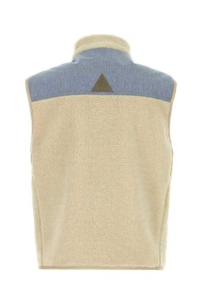 Moncler Mens Sand Teddy Fabric Sleeveless Jacket 20n Giubbini