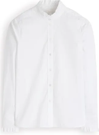 Boden Sienna Frill Cotton Button-Up Shirt in Ivory at Nordstrom, Size 16
