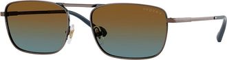 Vogue Eyewear VO4346S Polarized 51351F Mens Sunglasses Gold Size 56