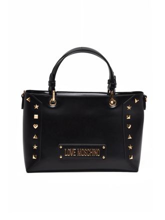 Love Moschino Black Spacious Polyurethane Shoulder Bag