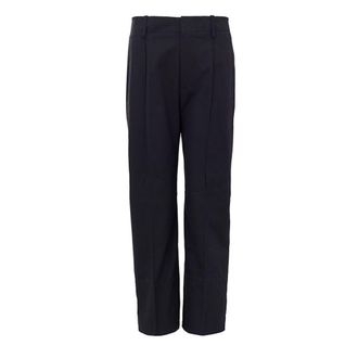 Bottega Veneta Navy Blue Cotton Casual Womens Pants