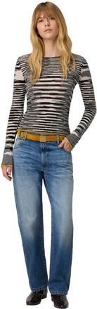 Missoni Crew Neck Sweater With Flame Pattern In Cashmere Blend in Black & White at Nordstrom, Size 42 It