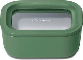 Caraway Mini Rectangle Glass Food Storage Container in Sage at Nordstrom
