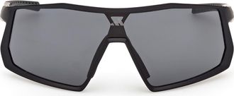 adidas Sport Shield Sunglasses in Matte Black /Smoke at Nordstrom