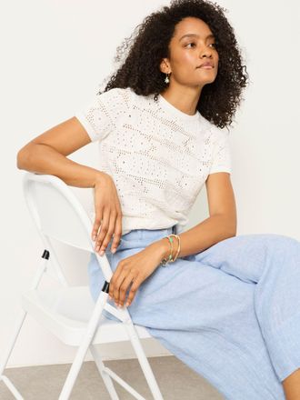 Fat Face FatFace White Sardine Knitted Pattern Top