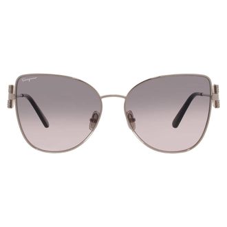 Ferragamo Ferragamo Grey Rose Gradient Cat Eye Ladies Sunglasses SF296SR 772 60