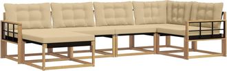 vidaXL Conjunto De Sof&aacute;s De Exterior 6 Uds. Y Beige Vidaxl