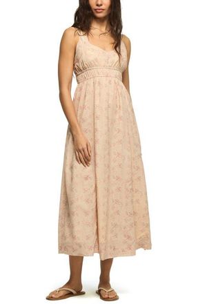 Lucky Brand Empire Waist Midi Dress in Cream Multi at Nordstrom, Size Xx-Large