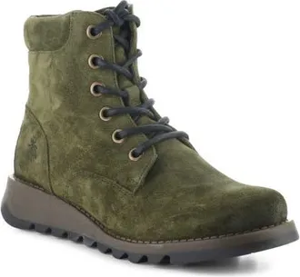 FLY London Sezy Lace-Up Bootie in 003 Aspen at Nordstrom, Size 37