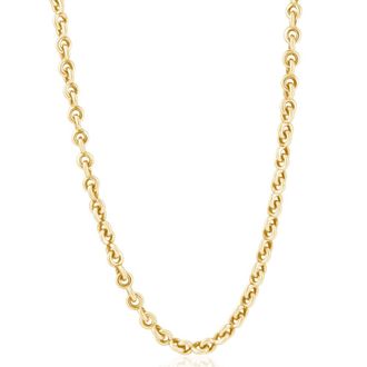 Pompeii3 Mens Rolo 14k Gold (66gram) or Platinum (124gram) 7mm Link Chain Necklace 24